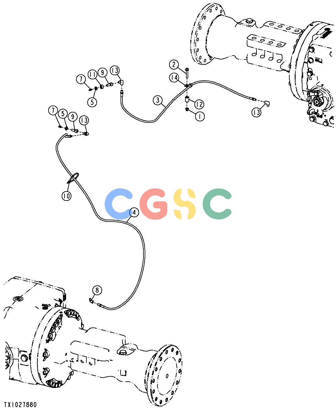 约翰迪尔零件查询RE160302 - AXLE Axle Seal Grease LinesEPC John Deere online