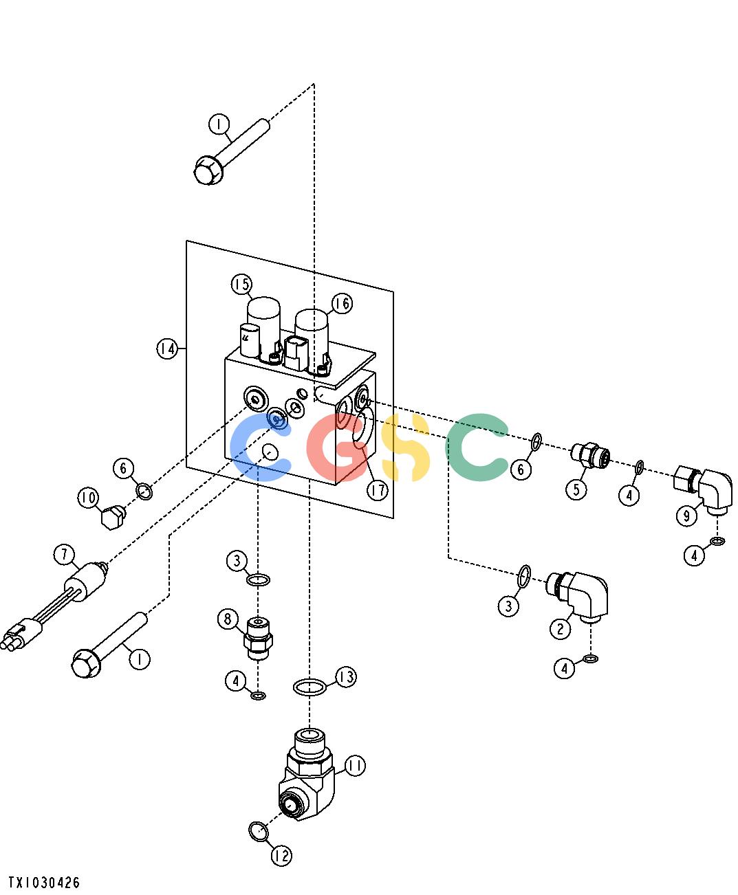 约翰迪尔零件查询RE160302 - AXLE PARK BRAKE SOLENOID VALVE (S.N. 611219-)EPC John Deere online
