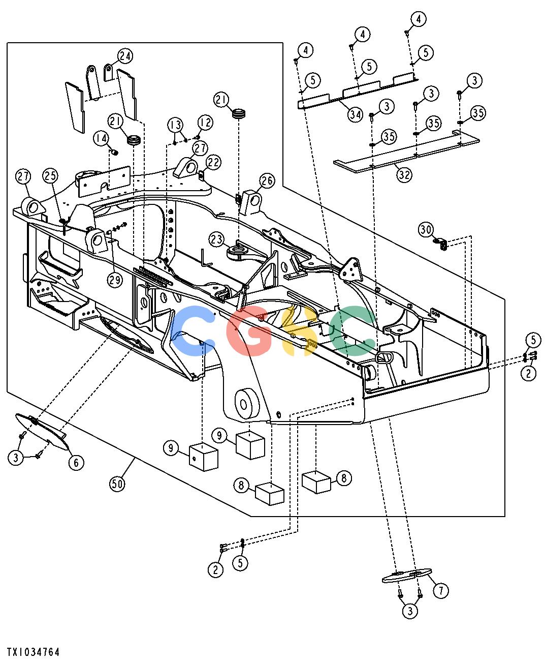 约翰迪尔零件查询1200 - AXLE ENGINE FRAME (TORQUE CONVERTER)EPC John Deere online