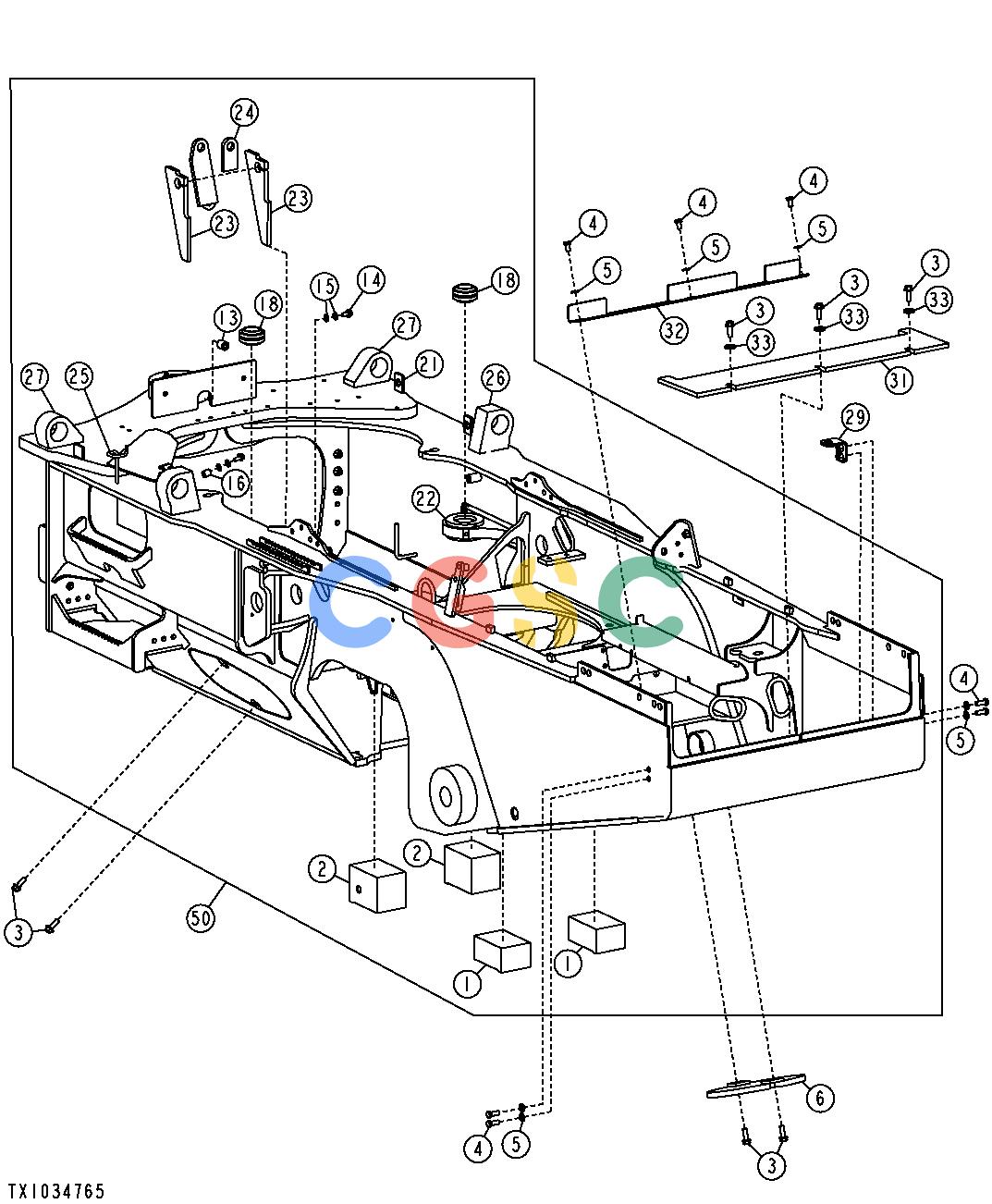 约翰迪尔零件查询1200 - AXLE ENGINE FRAME (DIRECT DRIVE)EPC John Deere online