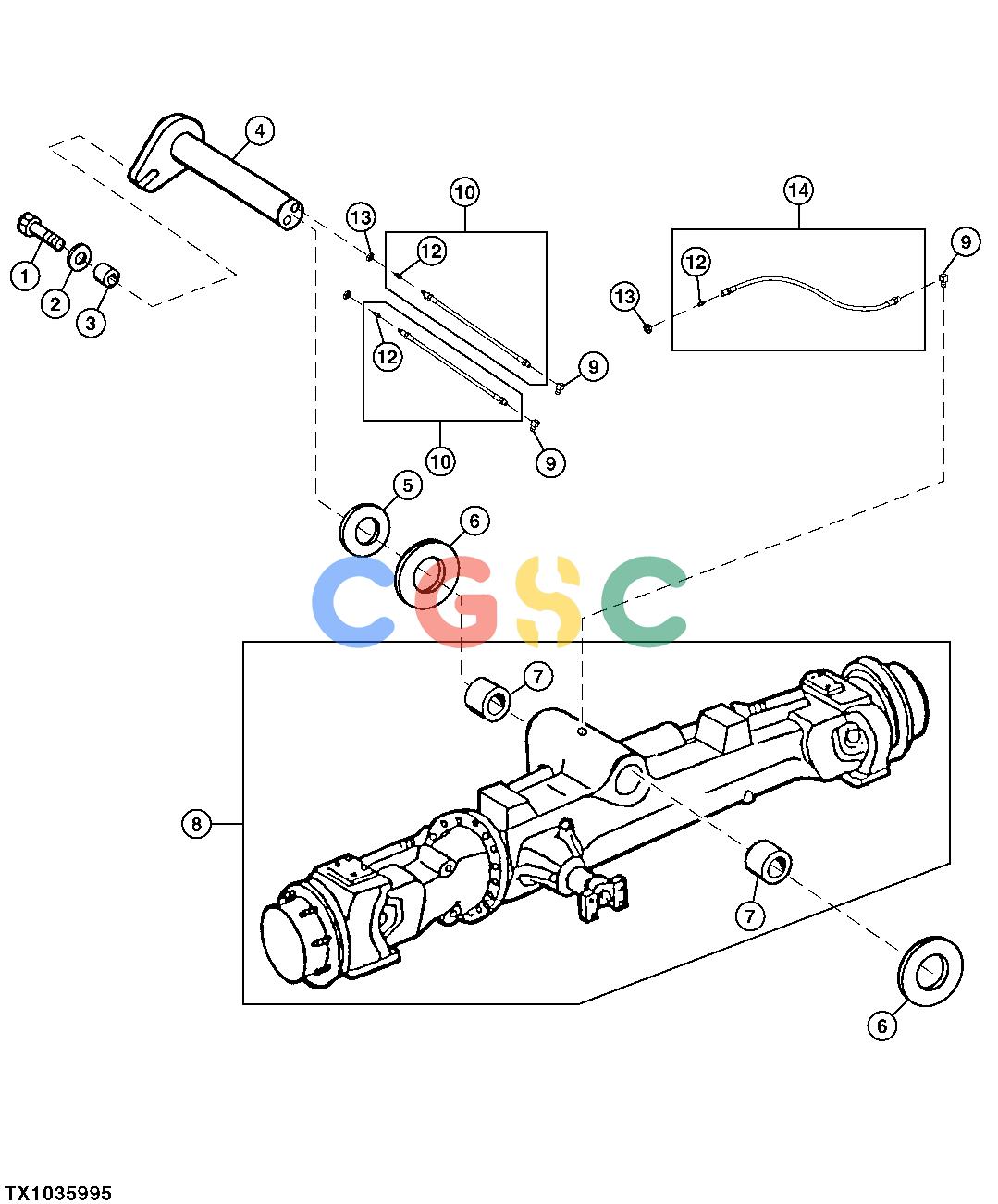 约翰迪尔零件查询410G - BACKHOE, LOADER Front Axle (w/ MFWD)EPC John Deere online