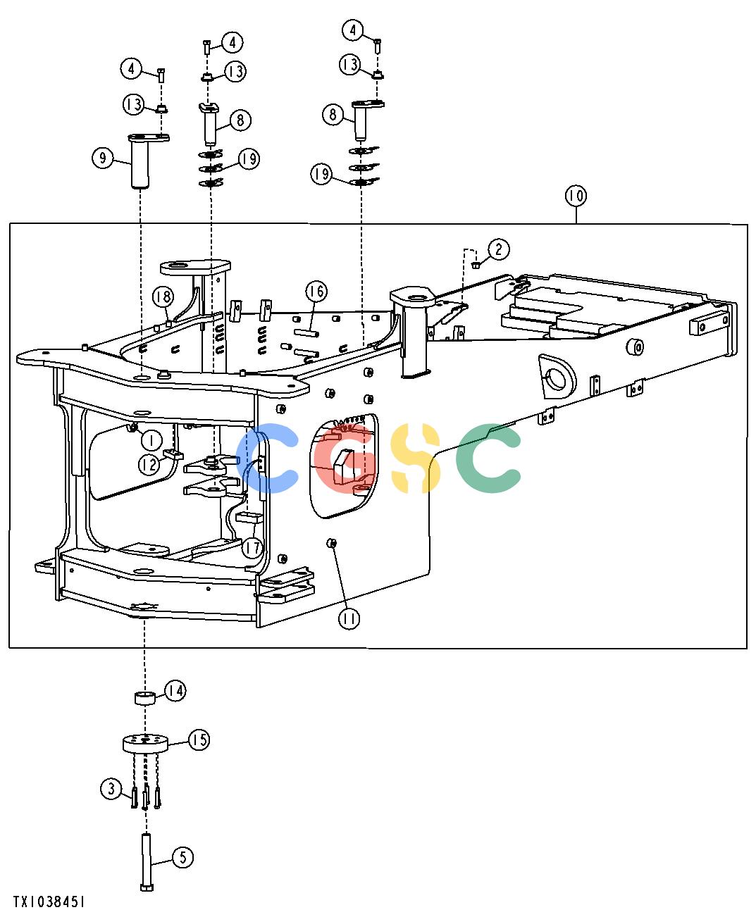 约翰迪尔零件查询YZ18992 - AXLE Engine FrameEPC John Deere online