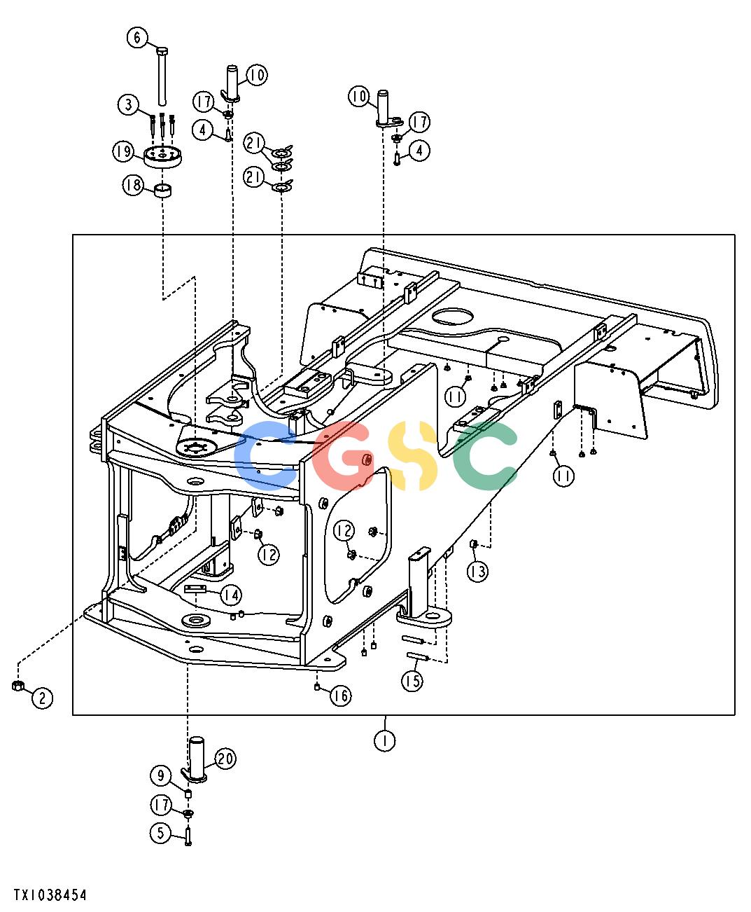 约翰迪尔零件查询RE160302 - AXLE ENGINE FRAME (S.N. 611219-)EPC John Deere online