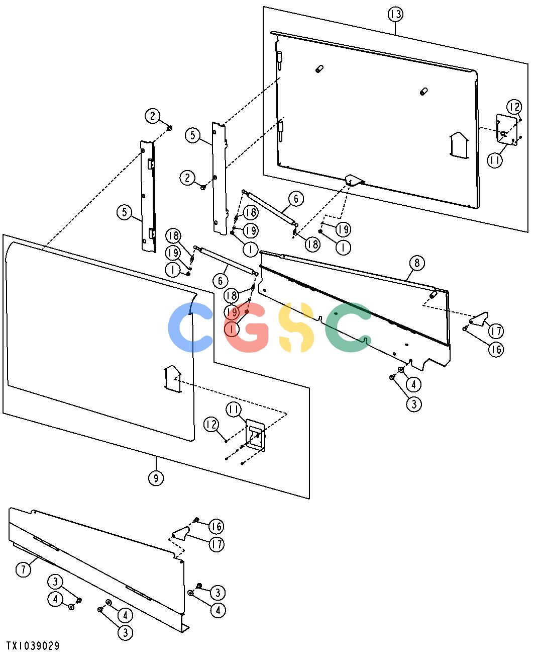 约翰迪尔零件查询RE160302 - AXLE Engine Side ShieldsEPC John Deere online