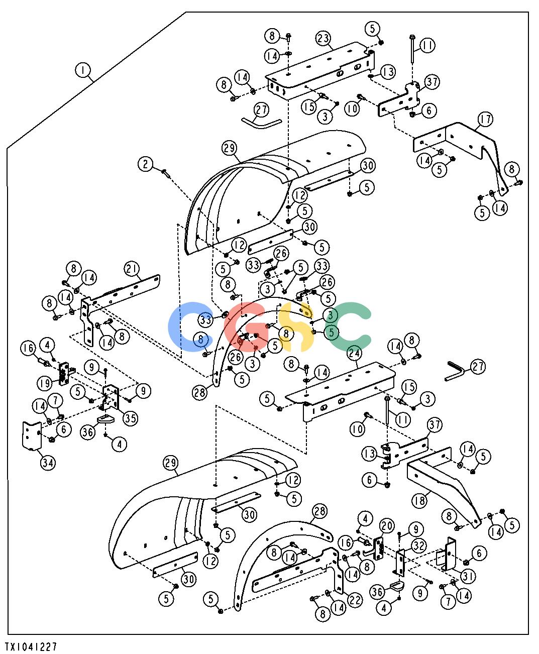 约翰迪尔零件查询YZ18992 - AXLE Full Coverage Rear FendersEPC John Deere online