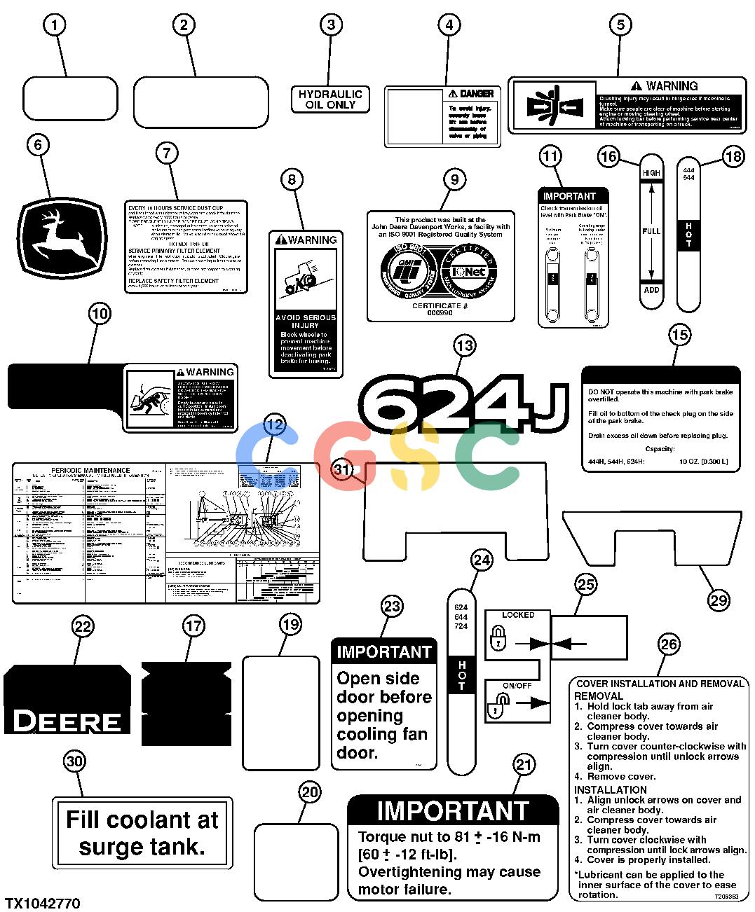 约翰迪尔零件查询RE160299 - AXLE Decals and Trademarks (English)EPC John Deere online