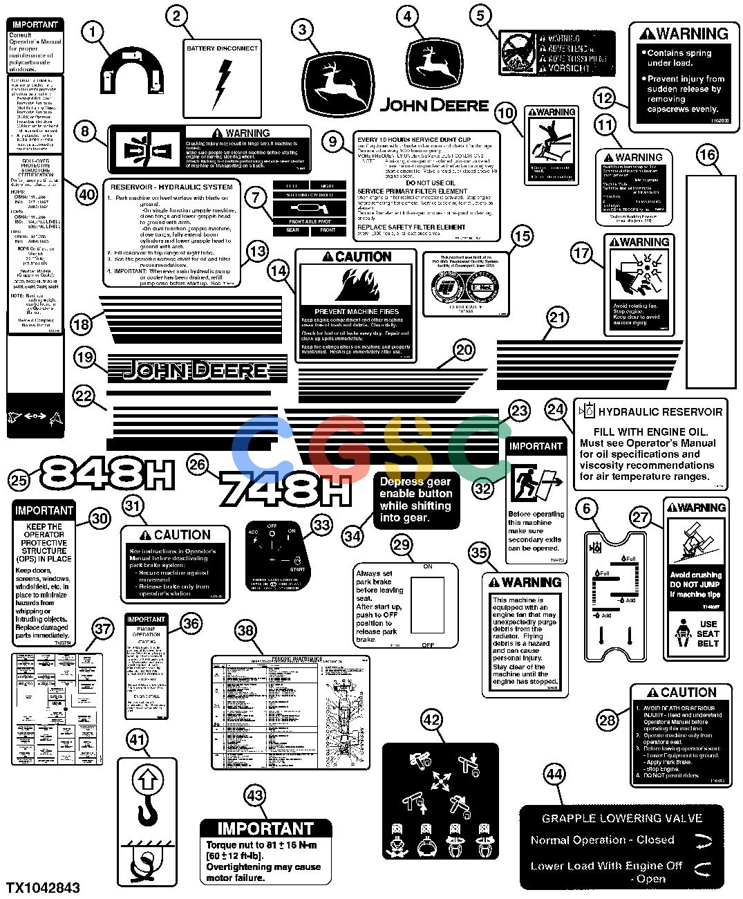 约翰迪尔零件查询1400 - AXLE TRADEMARKS AND LABELS (ENGLISH)EPC John Deere online
