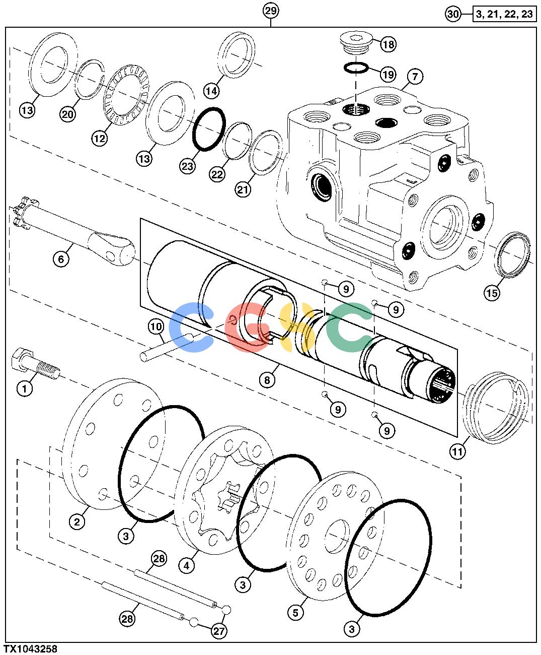 约翰迪尔零件查询1400 - AXLE STEERING METERING PUMP COMPONENTSEPC John Deere online