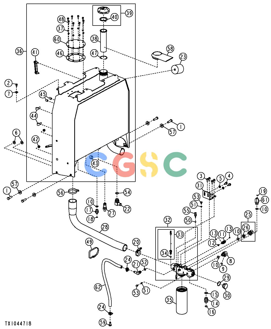 约翰迪尔零件查询YZ18992 - AXLE Hydraulic Oil ReservoirEPC John Deere online