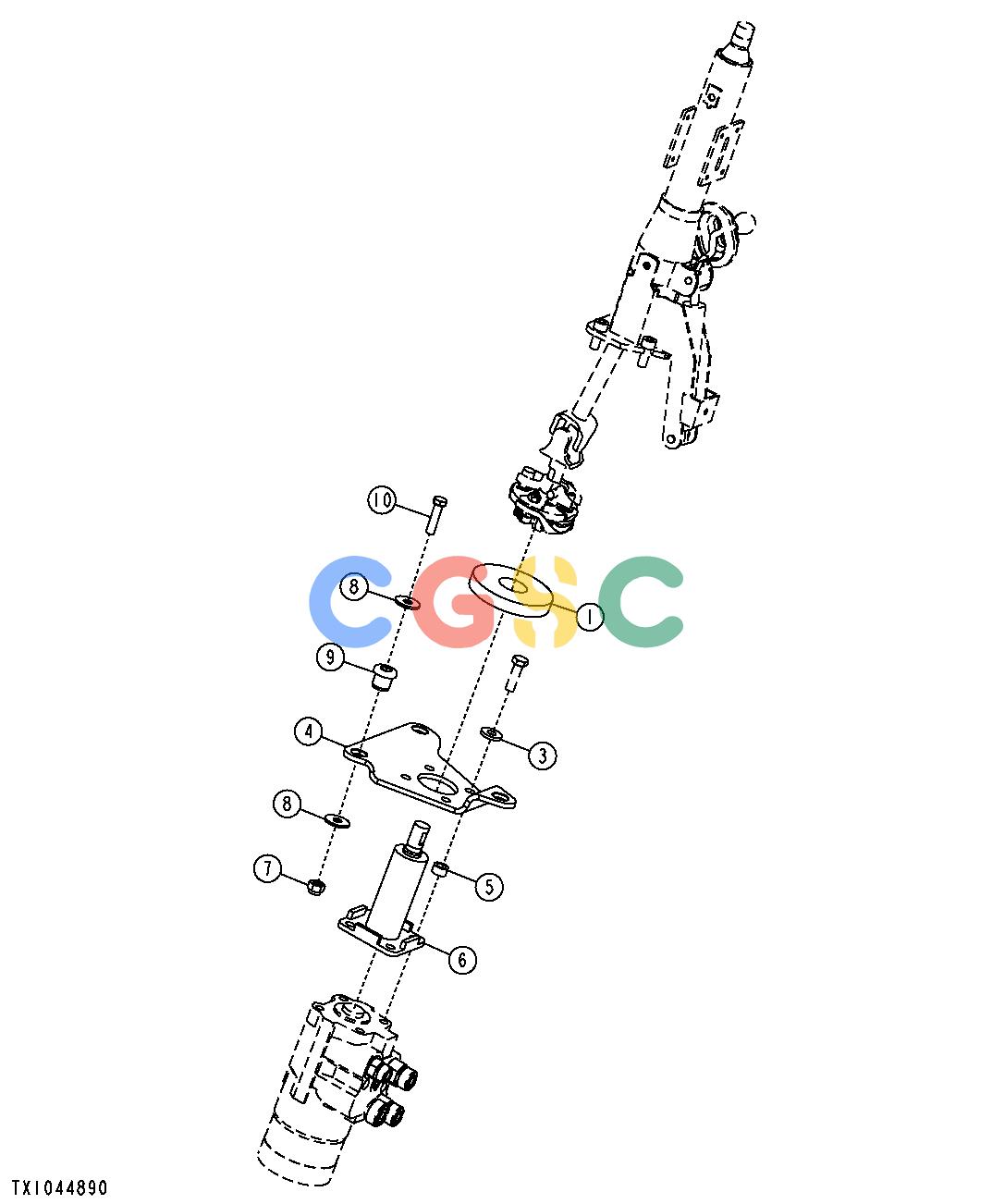 约翰迪尔零件查询RE160302 - AXLE Lower Steering ColumnEPC John Deere online