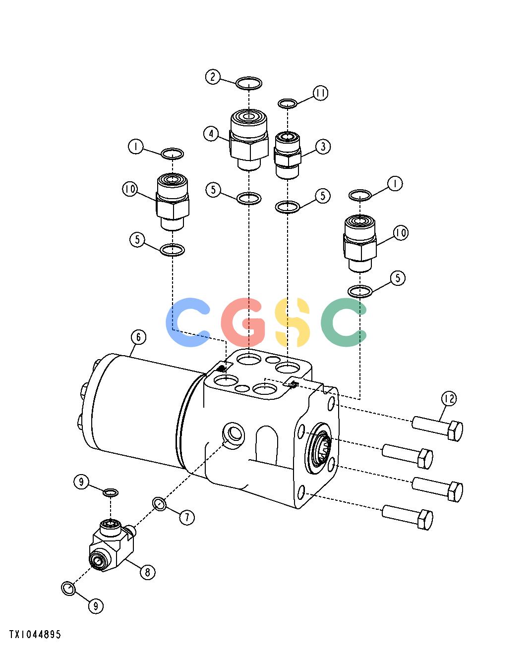 约翰迪尔零件查询624J - LOADER, FOUR-WHEEL DRIVE Steering ValveEPC John Deere online