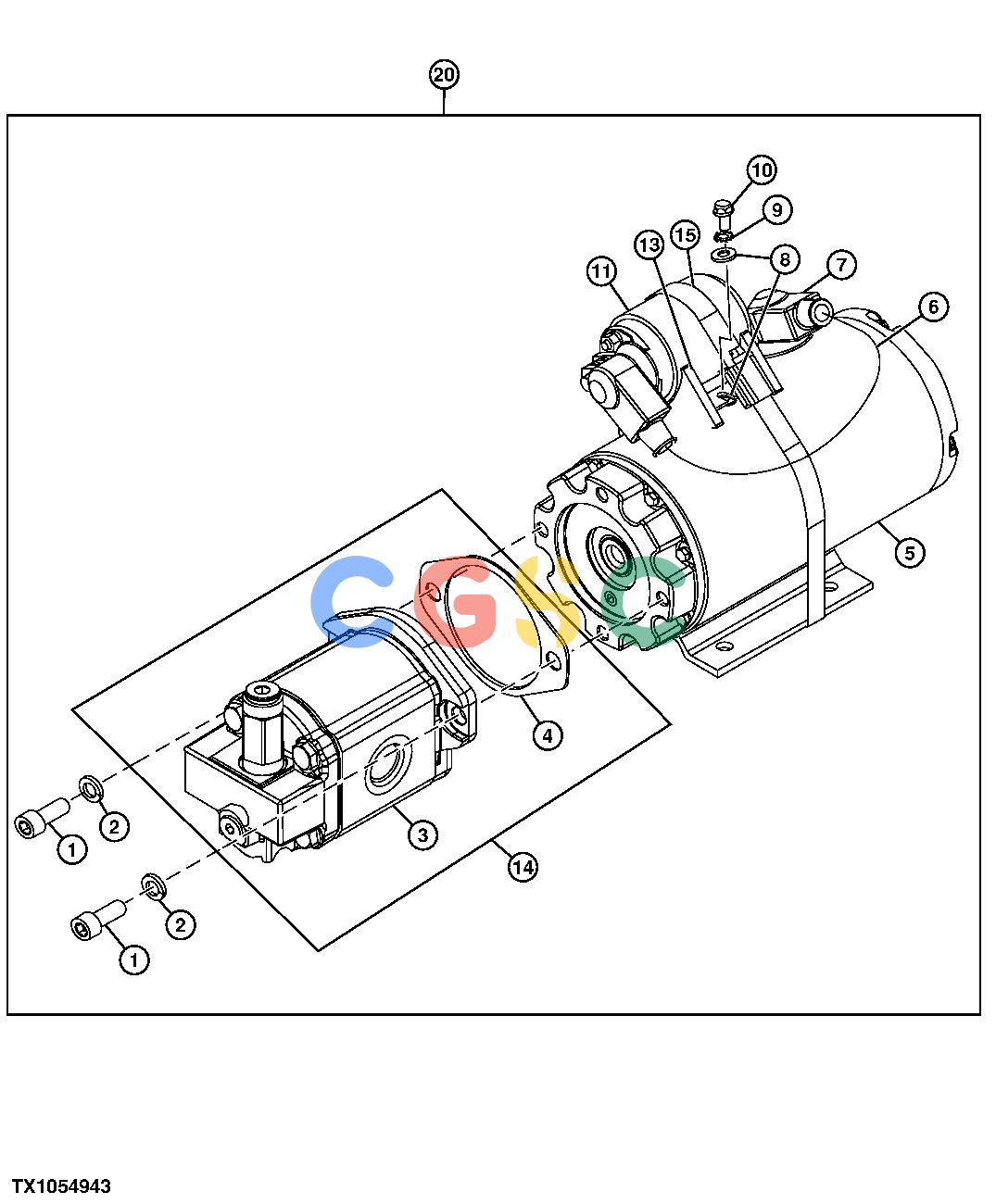 约翰迪尔零件查询1400 - AXLE SECONDARY STEERING PUMPEPC John Deere online
