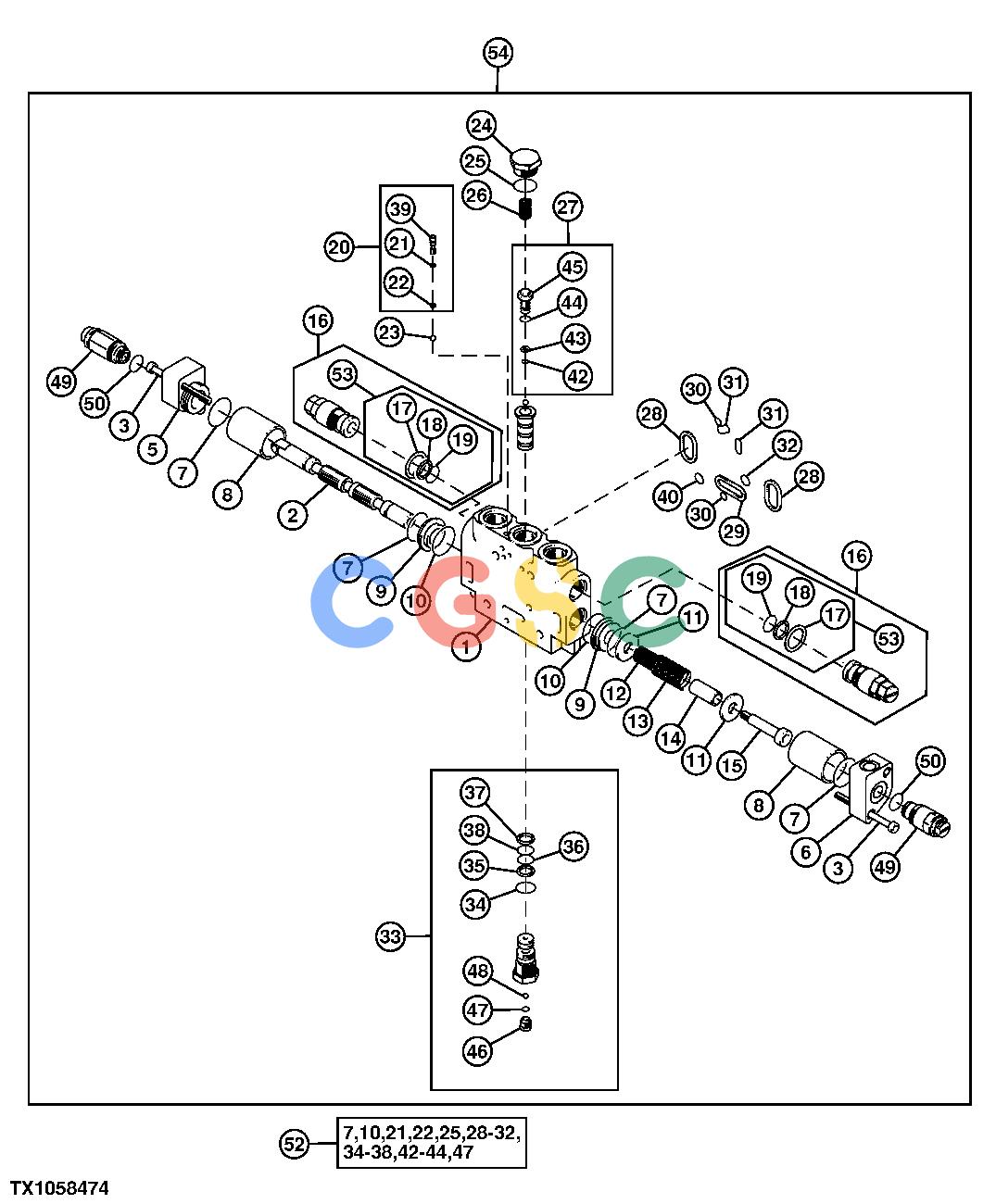 约翰迪尔零件查询1200 - AXLE Steering Control Valve, Lever Steer (Saw)EPC John Deere online