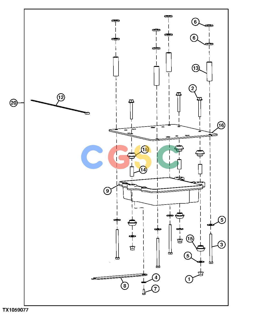 约翰迪尔零件查询RE160302 - AXLE JDLINK™ SELECT (SN 616849- )EPC John Deere online