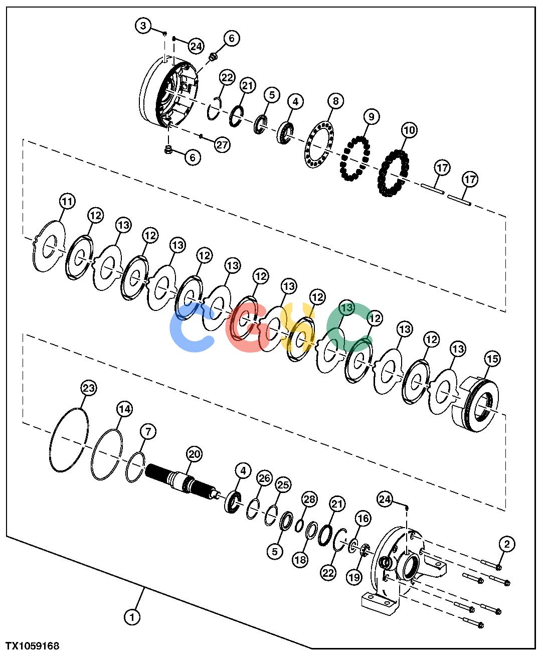 约翰迪尔零件查询RE160299 - AXLE Replacement Park BrakeEPC John Deere online