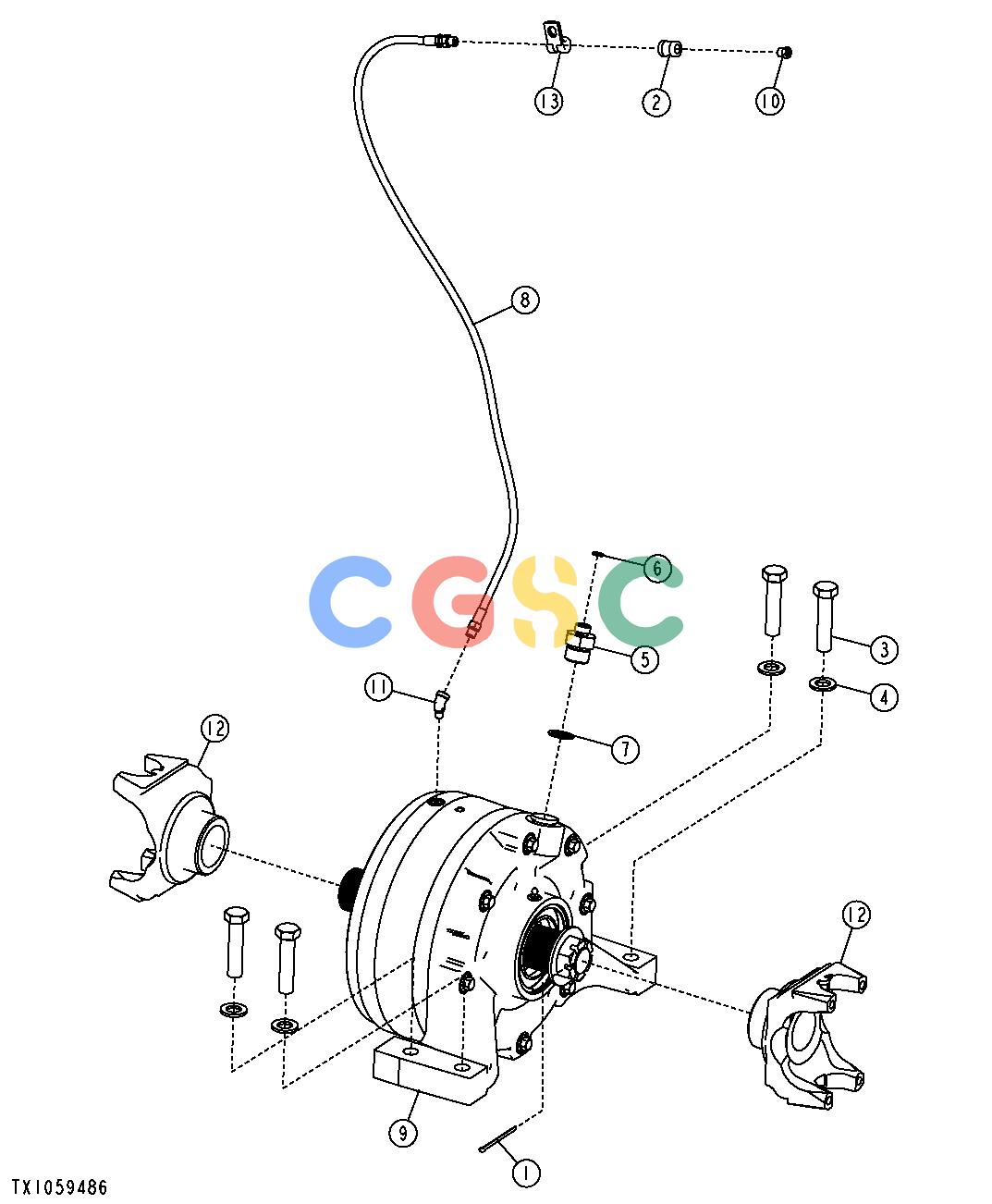 约翰迪尔零件查询RE160302 - AXLE Park Brake MountingEPC John Deere online