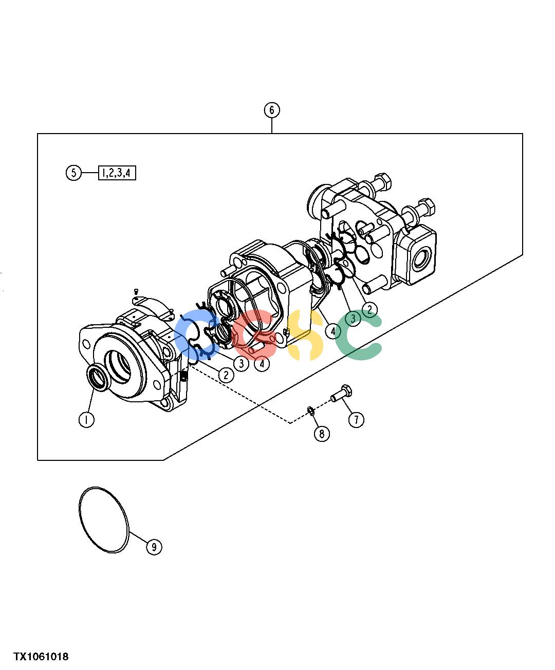 约翰迪尔零件查询310G - BACKHOE, LOADER Main Hydraulic PumpEPC John Deere online