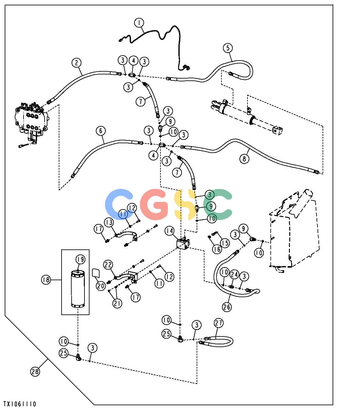 约翰迪尔零件查询410G - BACKHOE, LOADER Ride Control Kit (911133 - )EPC John Deere online