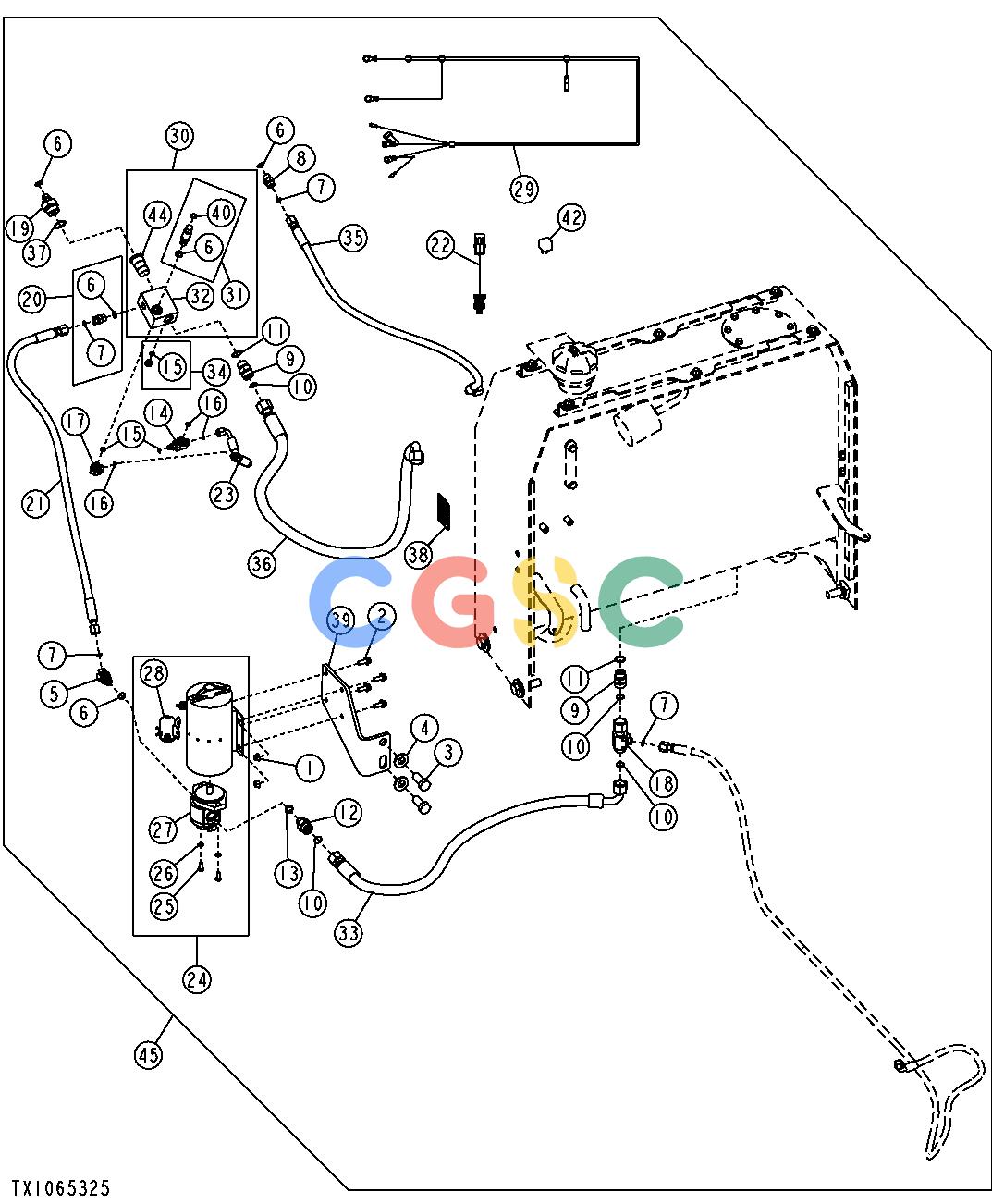 约翰迪尔零件查询RE160302 - AXLE SECONDARY STEERING (SN. -590067)EPC John Deere online