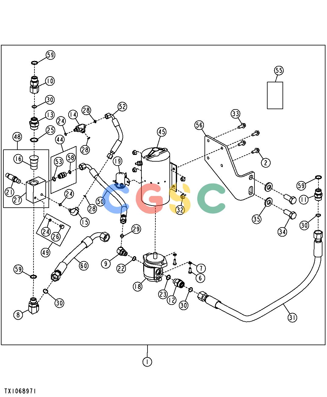 约翰迪尔零件查询624J - LOADER, FOUR-WHEEL DRIVE Secondary SteeringEPC John Deere online
