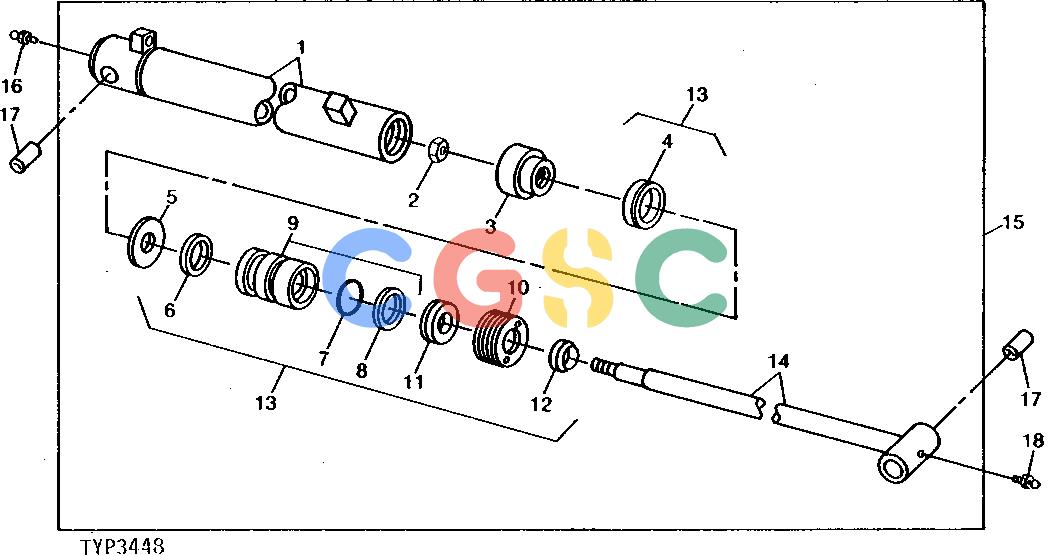 约翰迪尔零件查询10 - BACKHOE BOOM CYLINDEREPC John Deere online