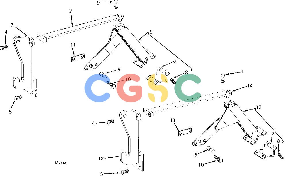 约翰迪尔零件查询93 - BACKHOE MOUNTING BRACKETS FOR USE WITH 616 BULLDOZER [C08]EPC John Deere online