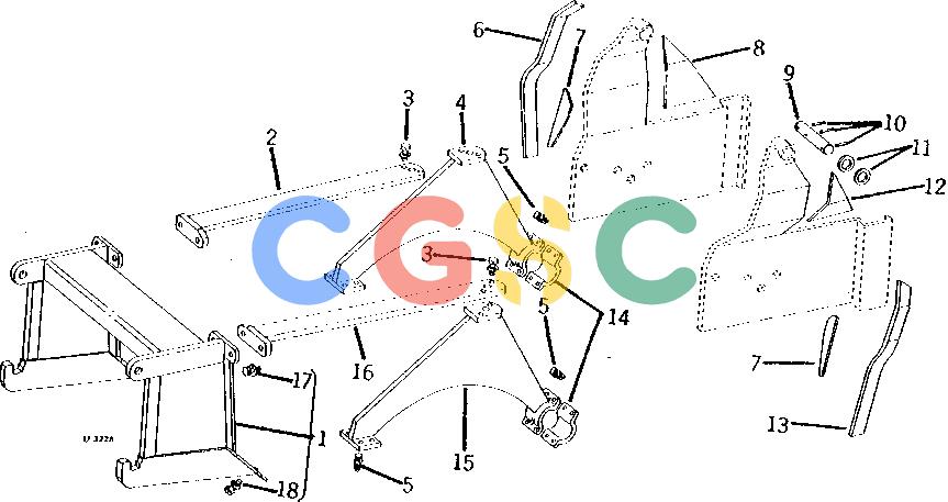 约翰迪尔零件查询93 - BACKHOE SUB-FRAME AND MOUNTING PARTS FOR 2010 CRAWLER TRACTOR WITH 626 BULLDOZER [C11]EPC John Deere online