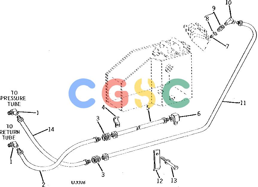 约翰迪尔零件查询93 - BACKHOE OIL LINES AND FITTINGS FOR JD600 WHEEL TRACTOR WITH 740 LOADER 93 ( -005700) AND 95 ( -002EPC John Deere online