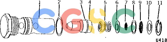约翰迪尔零件查询93 - BACKHOE SYSTEM RELIEF VALVE CARTRIDGE [E18]EPC John Deere online