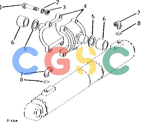 约翰迪尔零件查询92 - BACKHOE MOUNTING PARTS FOR SWING CYLINDER [B18]EPC John Deere online