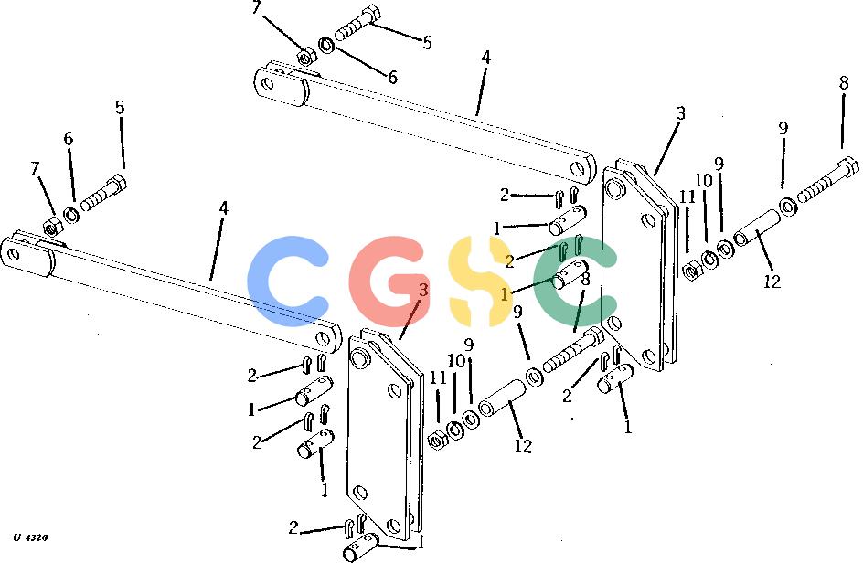 约翰迪尔零件查询92 - BACKHOE TIE BARS AND MOUNTING PARTS FOR 1010 WHEEL TRACTOR [C18]EPC John Deere online