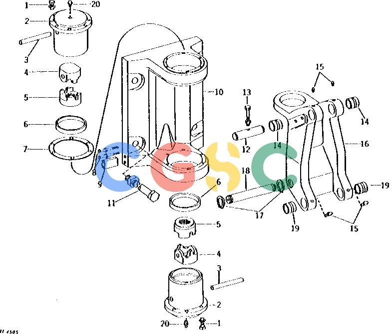 约翰迪尔零件查询93 - BACKHOE MAST FRAME AND BOOM PIVOT 93 ( -005700) AND 95 ( -002450) [A20]EPC John Deere online