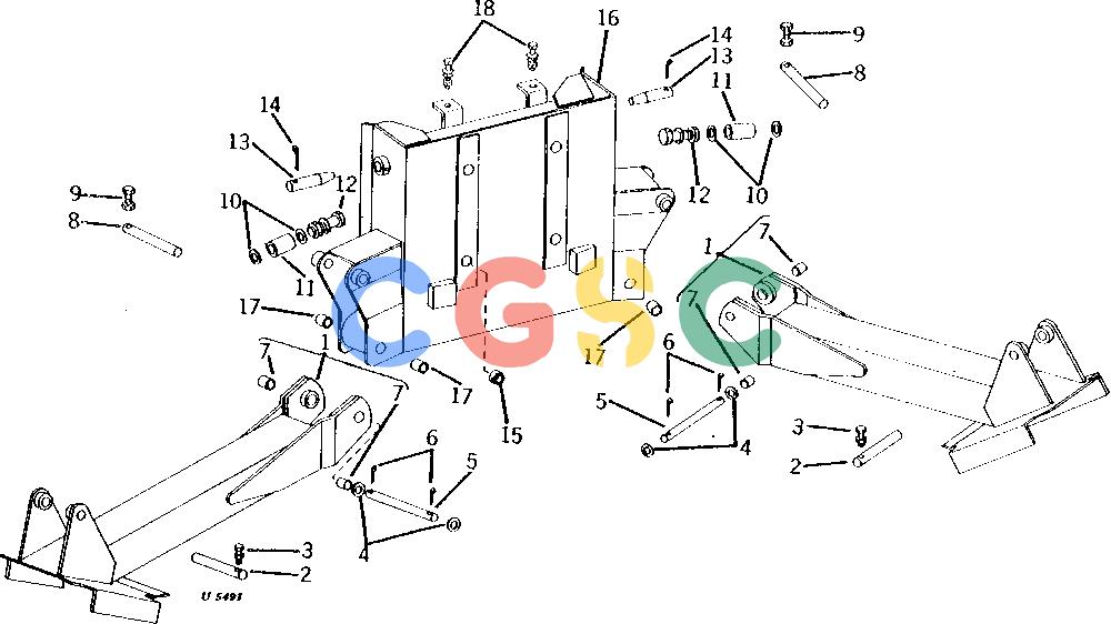 约翰迪尔零件查询93 - BACKHOE MAIN FRAME AND STABILIZERS 93 ( -005700) AND 93 SERIES A (005701-008550) [A12]EPC John Deere online