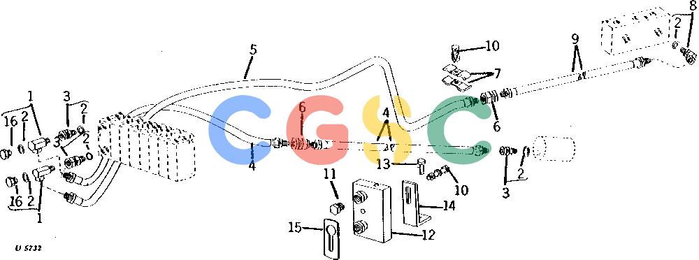 约翰迪尔零件查询93 - BACKHOE OIL LINES AND FITTINGS - PRESSURE AND RETURN CIRCUIT FOR THE 94 BACKHOE WITH JD400 WHEEL LOADER [F24EPC John Deere online