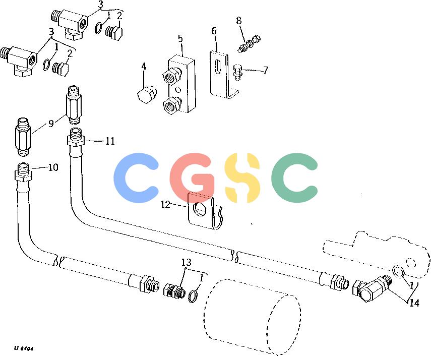约翰迪尔零件查询92 - BACKHOE PRESSURE AND RETURN CIRCUIT ON JD300 AND JD400 WHEEL LOADERS [C13]EPC John Deere online