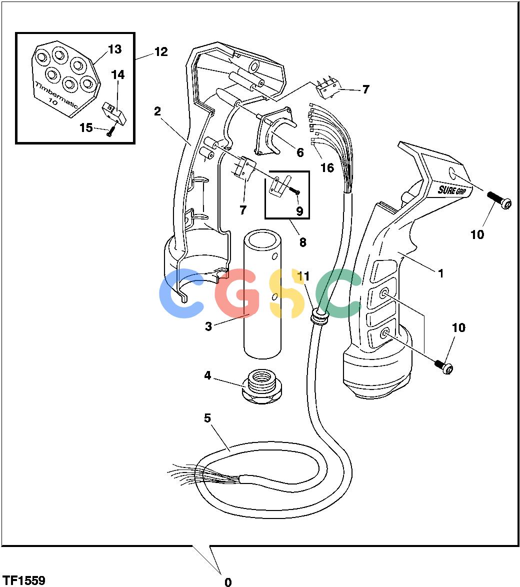 约翰迪尔零件查询T10 - ATTACHMENTS JOYSTICK, LEFT [A08]EPC John Deere online