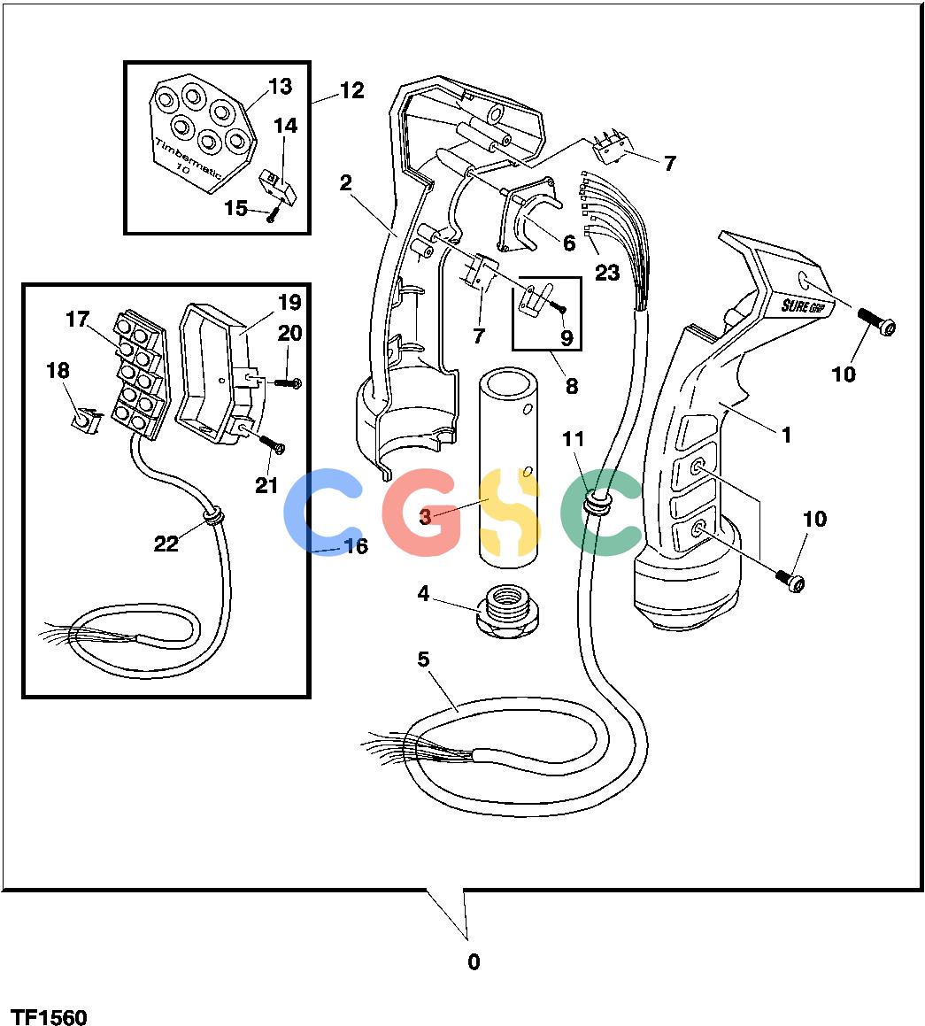 约翰迪尔零件查询T10 - ATTACHMENTS JOYSTICK, RIGHT [A10]EPC John Deere online