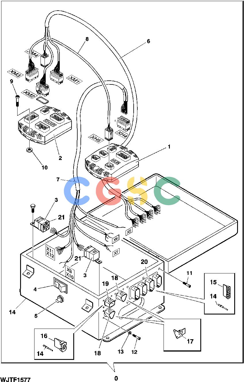 约翰迪尔零件查询T10 - ATTACHMENTS ELECTRICS BOX [A12]EPC John Deere online