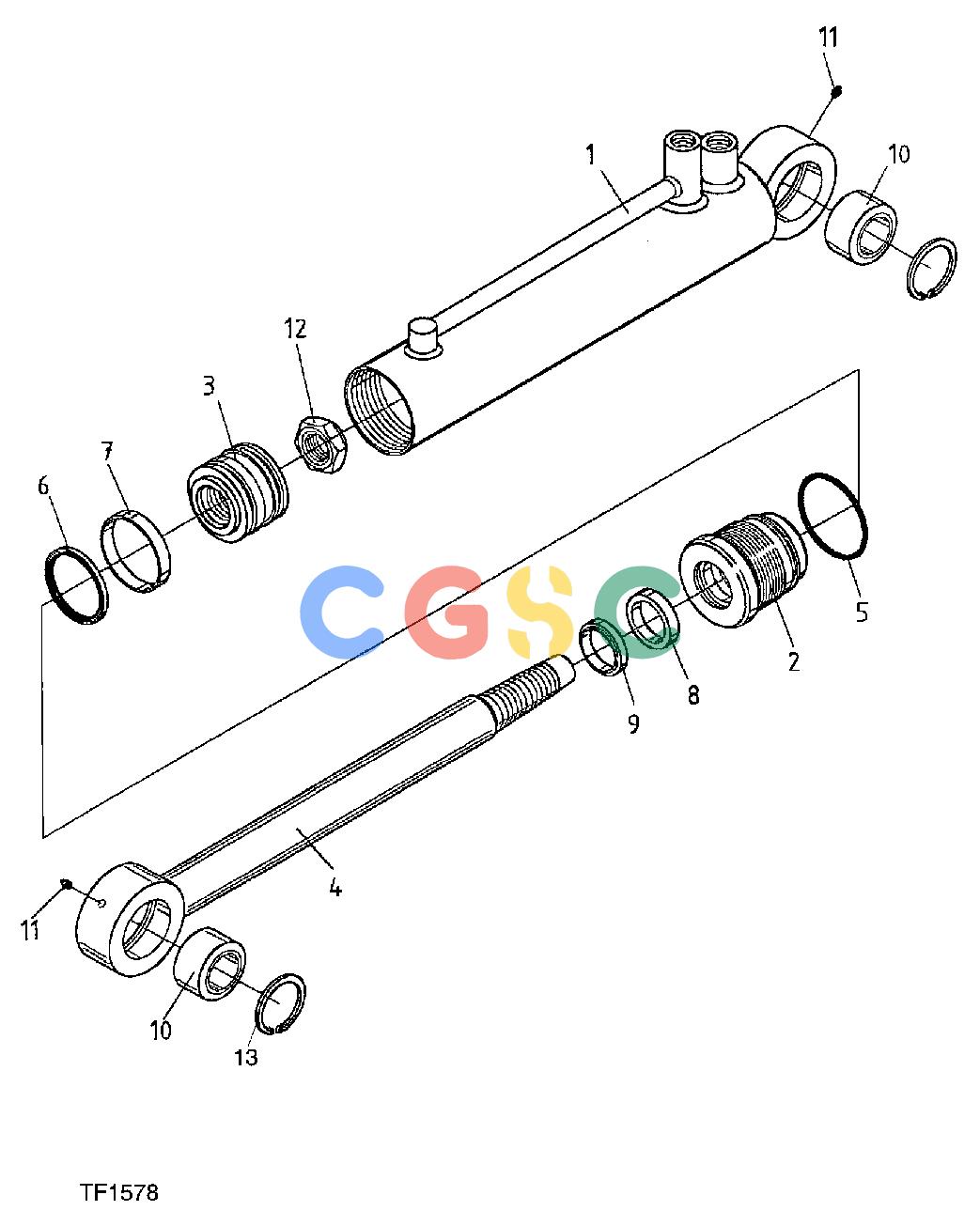 约翰迪尔零件查询HTH470HD - ATTACHMENTS HYDRAULIC CYLINDER, DELIMBING KNIVES TO SERIAL NO EJ0758D000915 [J21]EPC John Deere online