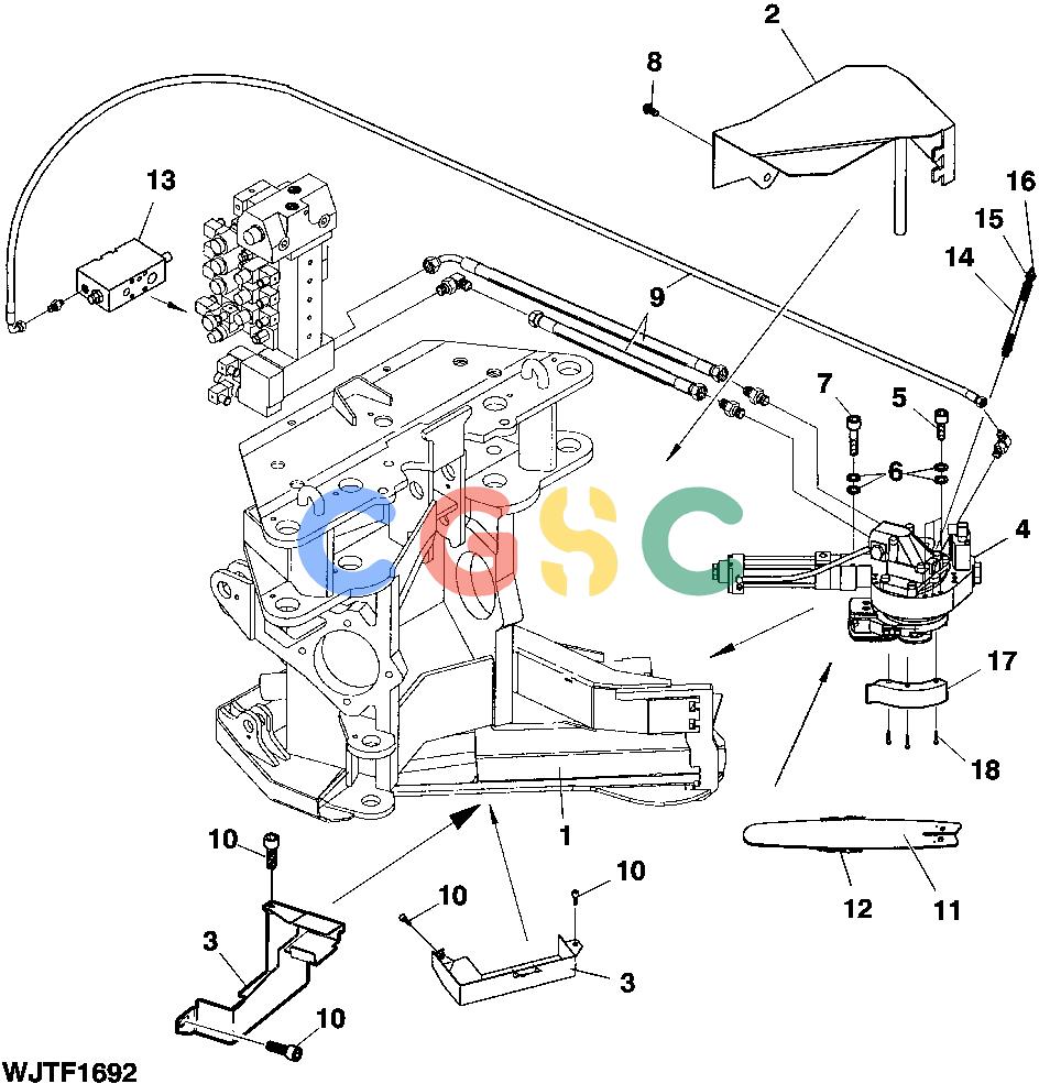 约翰迪尔零件查询HTH470HD - ATTACHMENTS SAW ASSEMBLY, SUPERCUT 100 [B23]EPC John Deere online