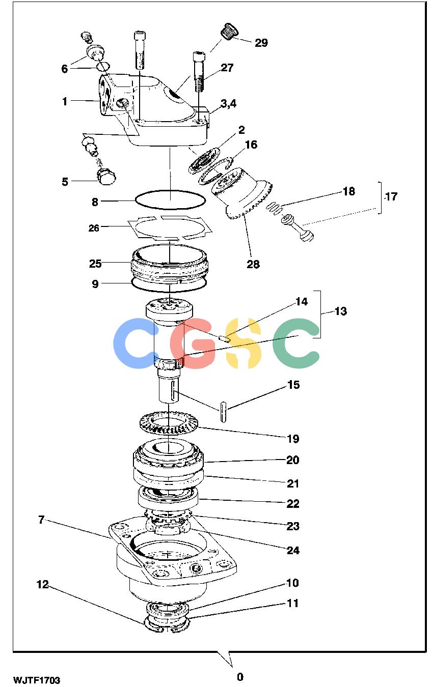 约翰迪尔零件查询HTH470HD - ATTACHMENTS HYDRAULIC MOTOR, SUPERCUT 100, SAW [E19]EPC John Deere online