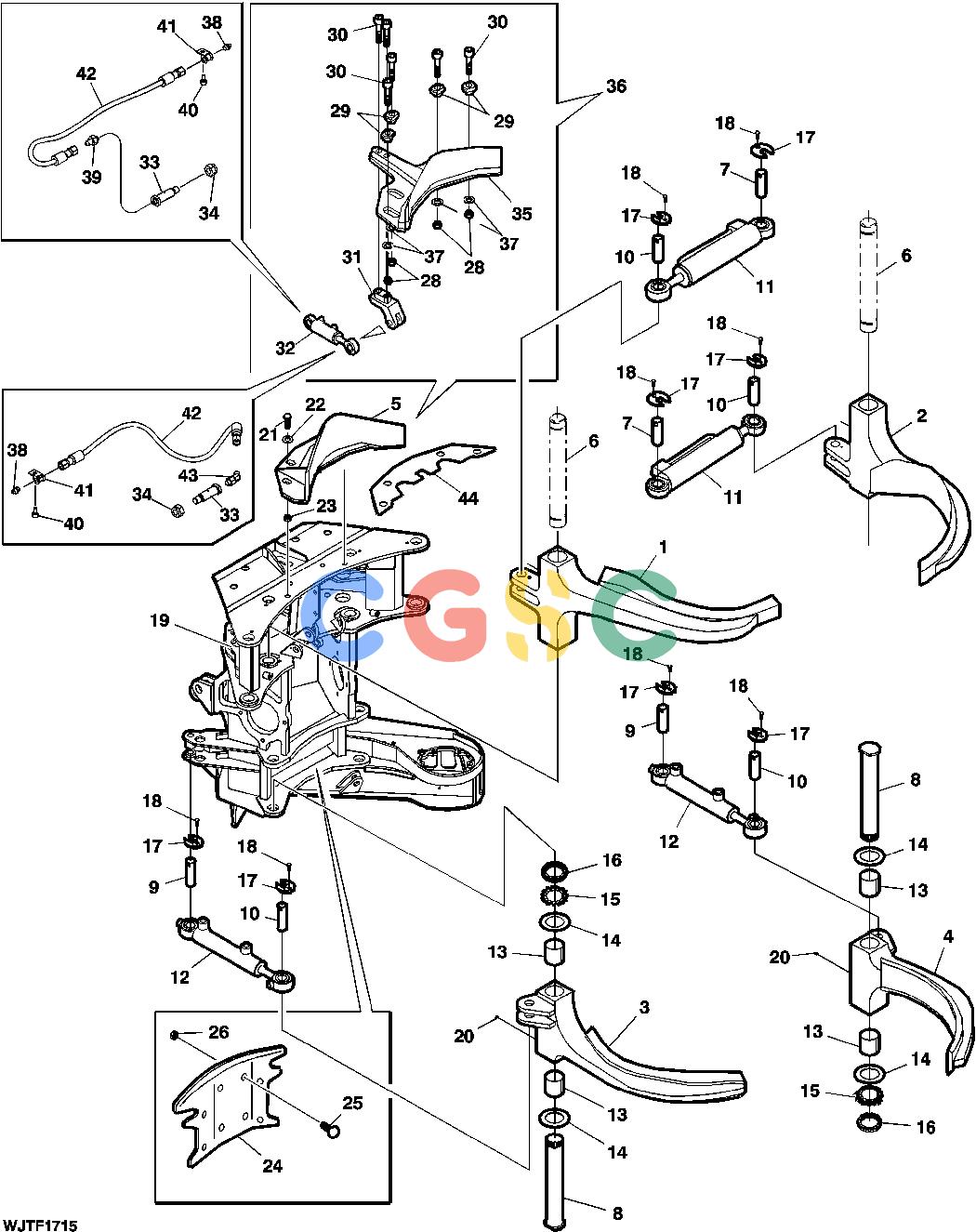 约翰迪尔零件查询HTH470HD - ATTACHMENTS DELIMBERS BLADES [A16]EPC John Deere online