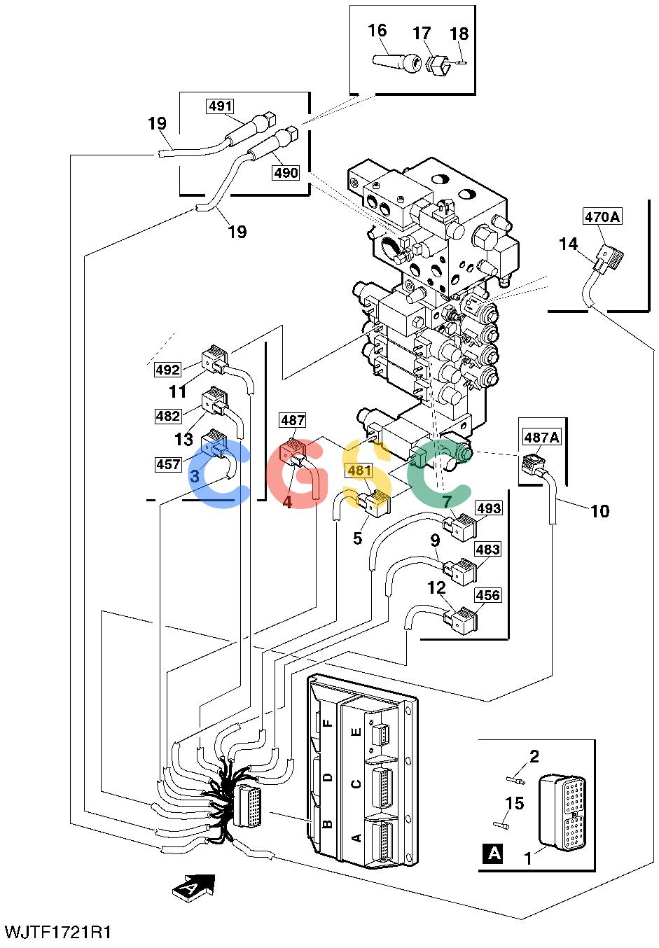 约翰迪尔零件查询HTH250 - ATTACHMENTS WIRING HARNESS FOR CONNECTOR B [E23]EPC John Deere online