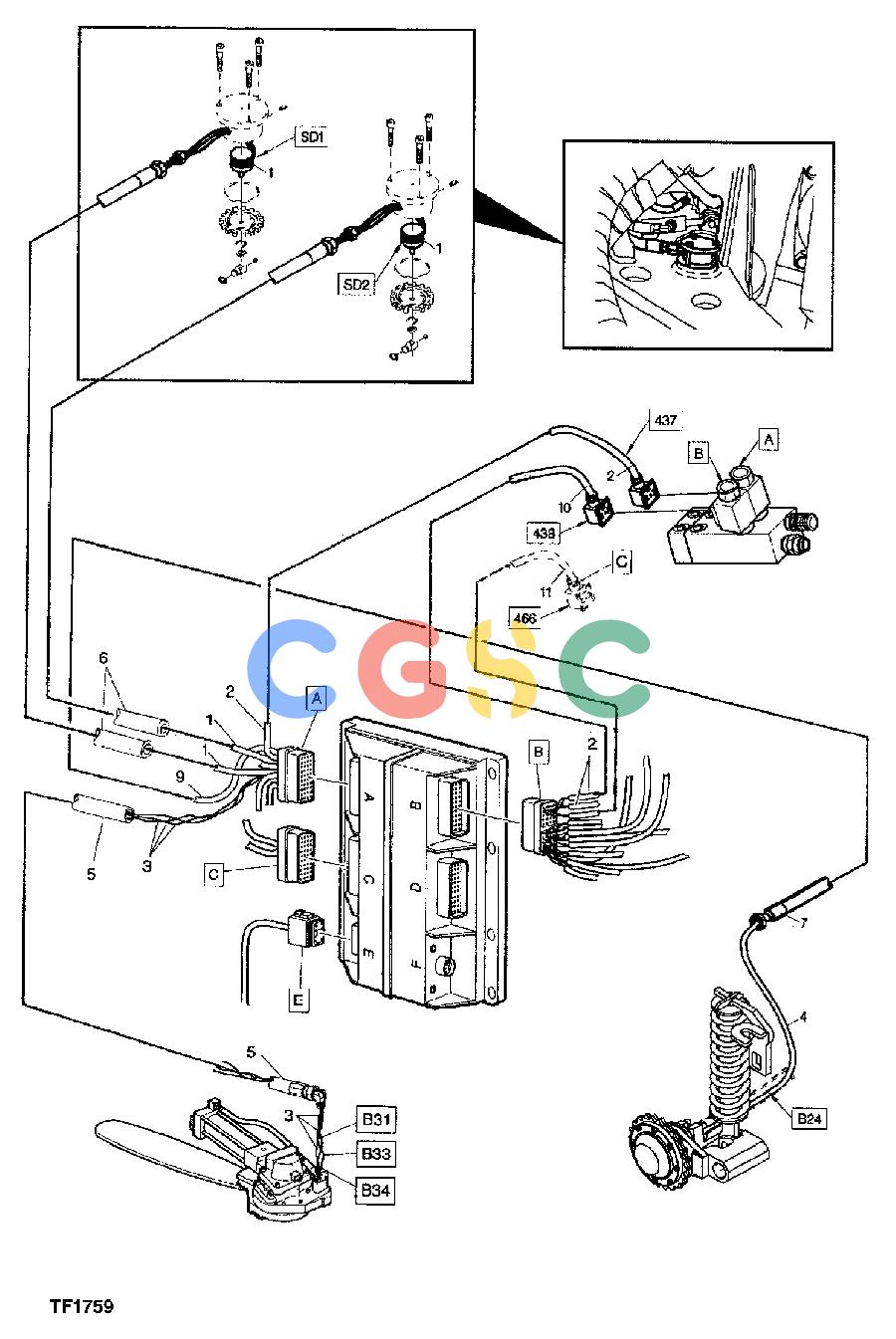 约翰迪尔零件查询HTH470HD - ATTACHMENTS ELECTRICAL EQUIPMENTS [G21]EPC John Deere online
