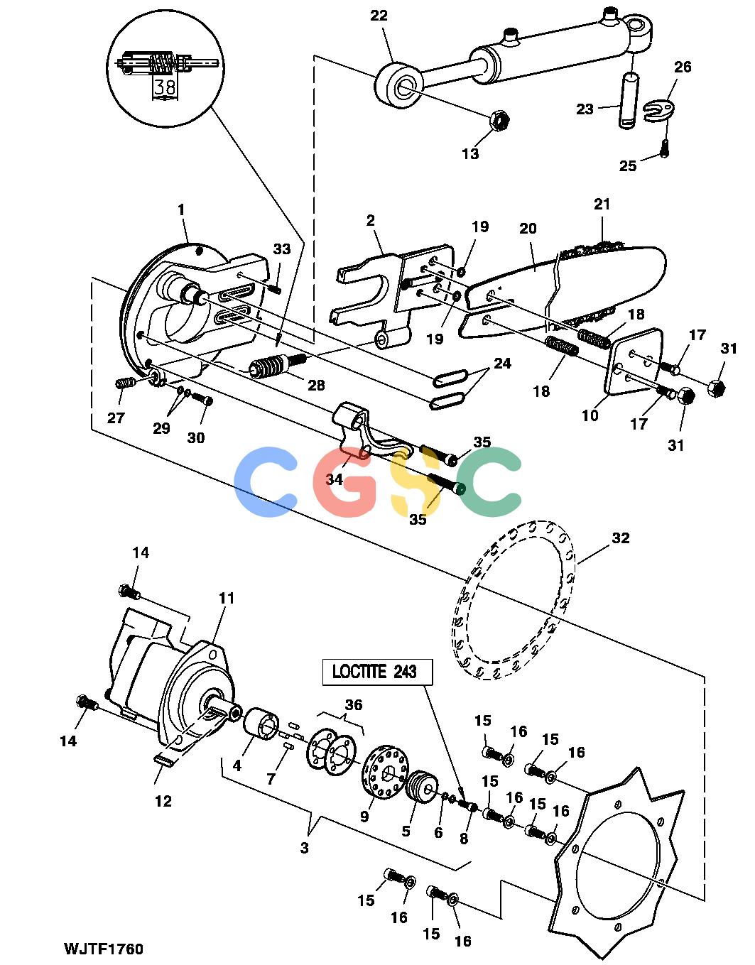 约翰迪尔零件查询HTH470HD - ATTACHMENTS OM'S SAW UNIT [B07]EPC John Deere online
