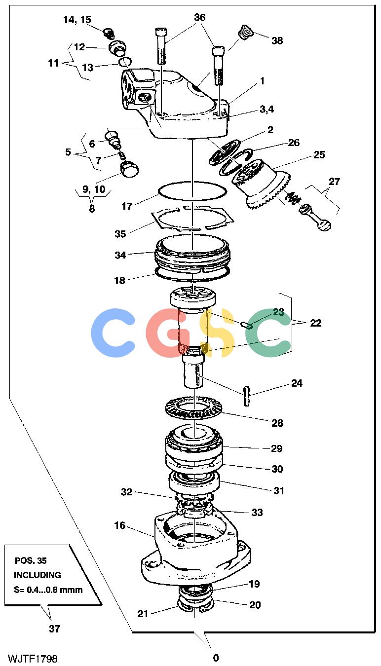 约翰迪尔零件查询HTH250 - ATTACHMENTS HYDRAULIC MOTOR, SAW [D01]EPC John Deere online