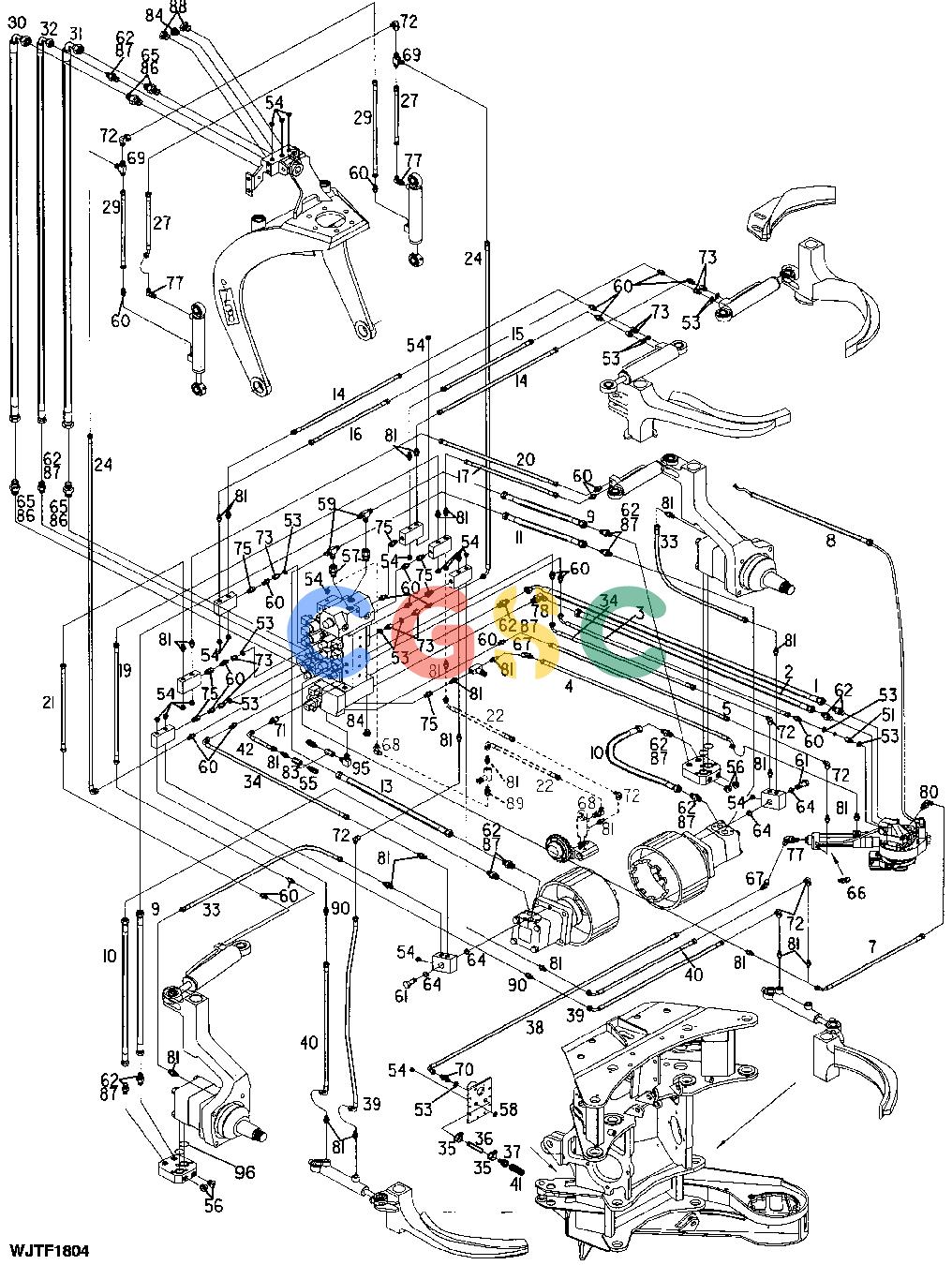 约翰迪尔零件查询HTH470HD - ATTACHMENTS HYDRAULIC MOUNTING, SUPERCUT 100 TO SERIAL NO. -XXX [H15]EPC John Deere online