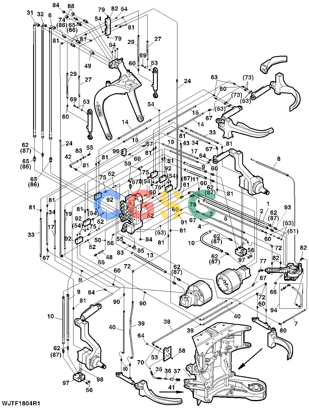 约翰迪尔零件查询HTH470HD - ATTACHMENTS HYDRAULIC MOUNTING, SUPERCUT 100 FROM SERIAL NO. XXX- [H19]EPC John Deere online
