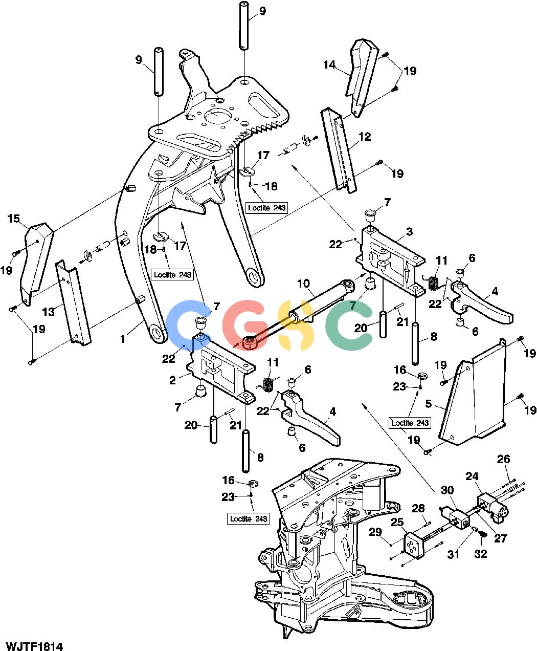 约翰迪尔零件查询HTH470HD - ATTACHMENTS MULTI TREE HANDLING [I17]EPC John Deere online