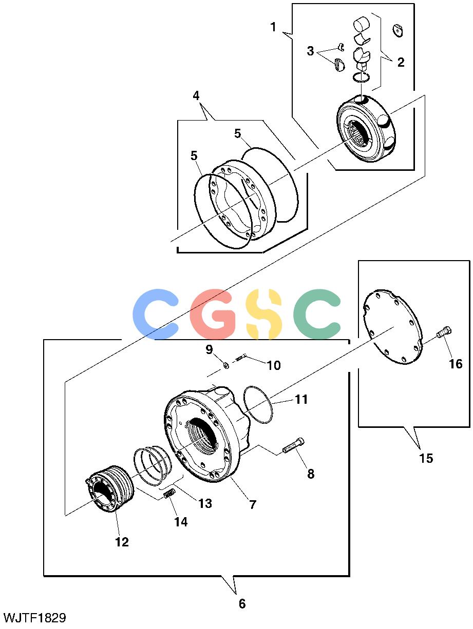 约翰迪尔零件查询HTH250 - ATTACHMENTS HYDRAULIC MOTOR, FEED ROLLS [D03]EPC John Deere online